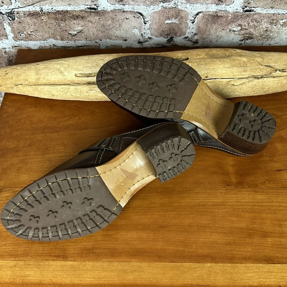 Redwing Brown Leather Mules/ Clogs - Picture 7 of 9
